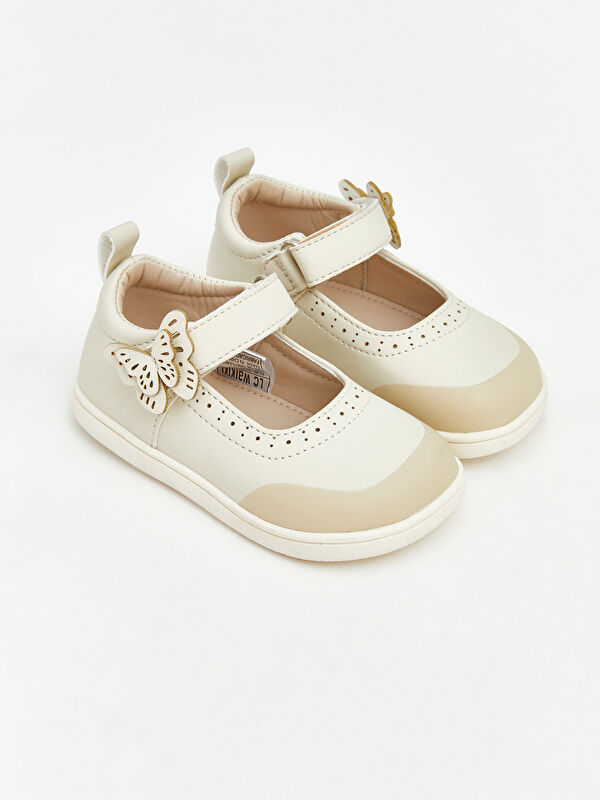 LCW STEPS Faux Leather Girls' Baby Ballet Flats