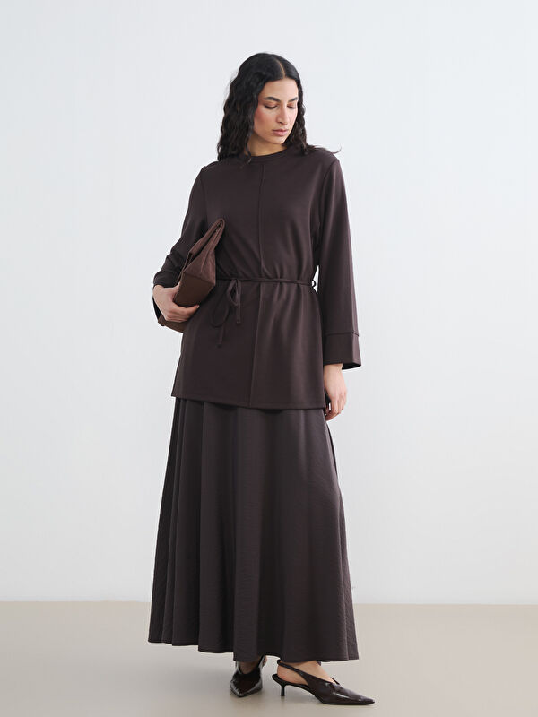 LCW Modest Beli Fermuarlı Kloş Etek
