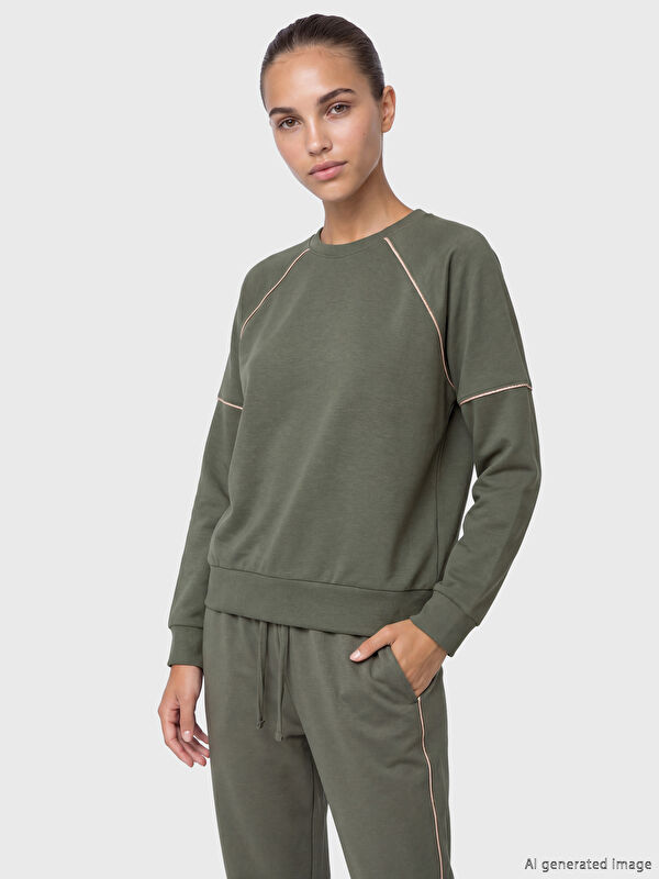 Natuvera Bisiklet Yaka Kadın Sweatshirt