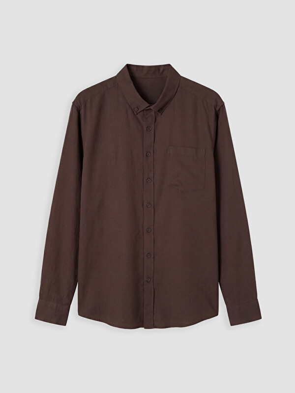 LCWAIKIKI Classic Regular Fit Linen Blended Men's Shirt