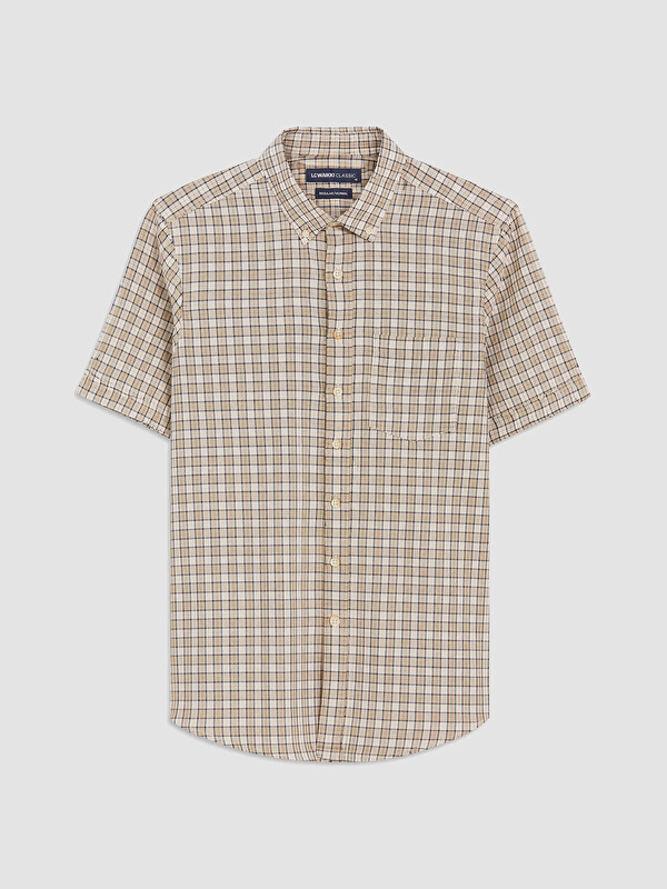 LCWAIKIKI Classic Regular Fit Ekose Poplin Erkek Gömlek