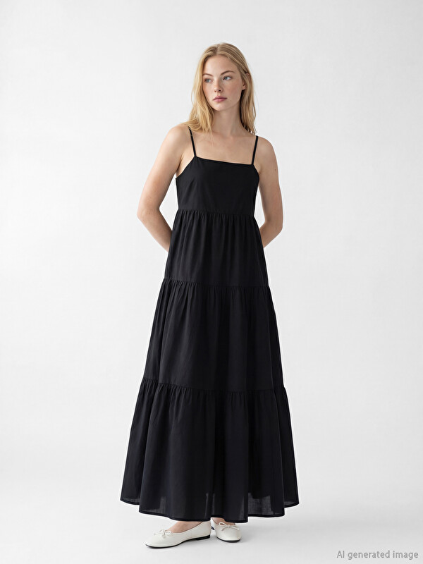 XSIDE Square Neck Strappy Layered Dress