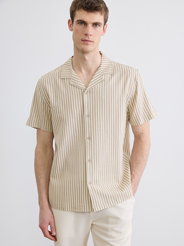 LCW ECO Regular Fit Çizgili Erkek Gömlek
