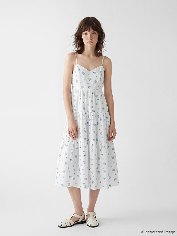 XSIDE Robe En Popeline Superposée À Bretelles Fines À Motif Floral