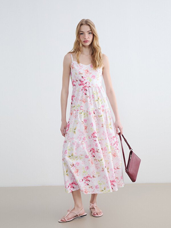 XSIDE Robe En Popeline Superposée À Bretelles Fines À Motif Floral