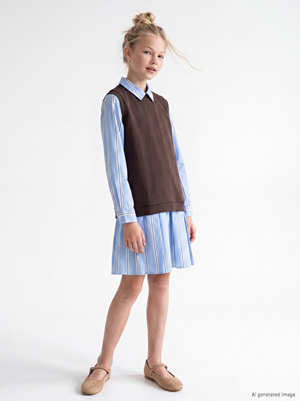 LCW Kids Girls' Dress and Sweater