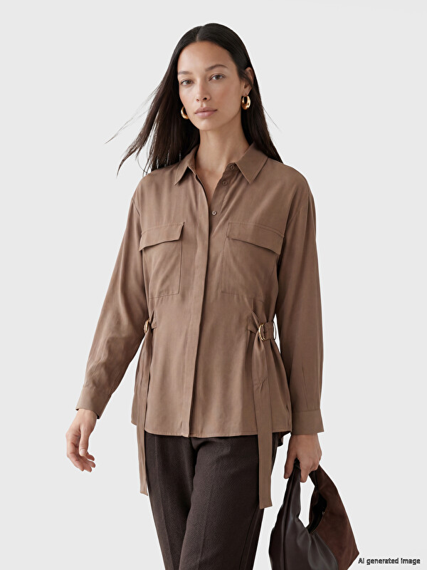 LCW EVERYDAY Woman Brown Shirt