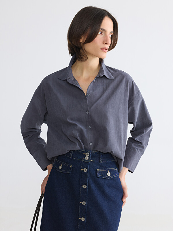 LCW EVERYDAY Loose Fit Textured Women's Shirt