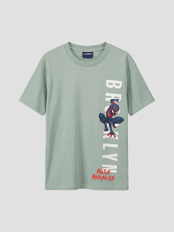 LCW Kids Spider-Man Baskılı Erkek Çocuk Tişört