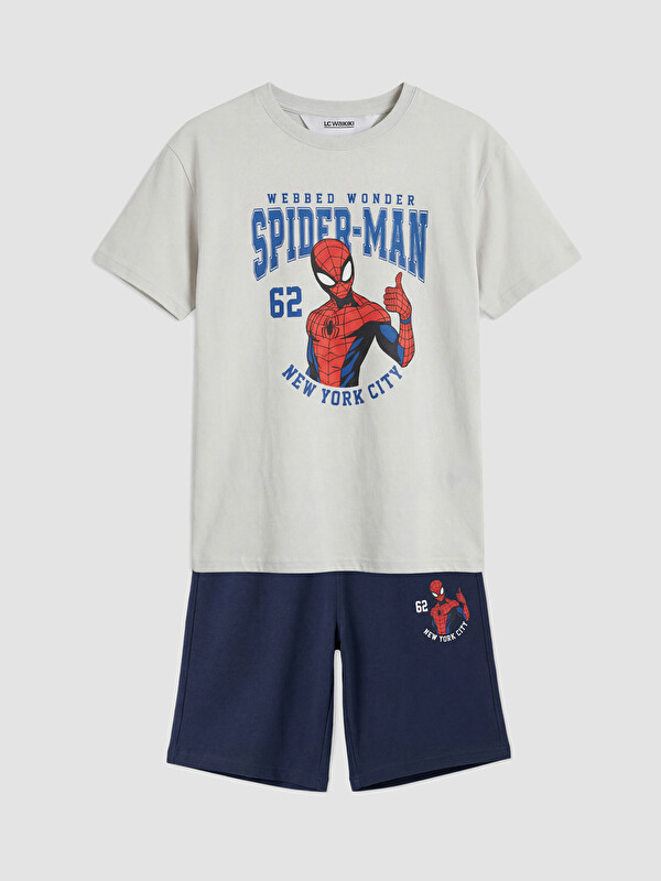 LCW Kids Spider-Man Bedrucktes Jungen-Shorts-Set