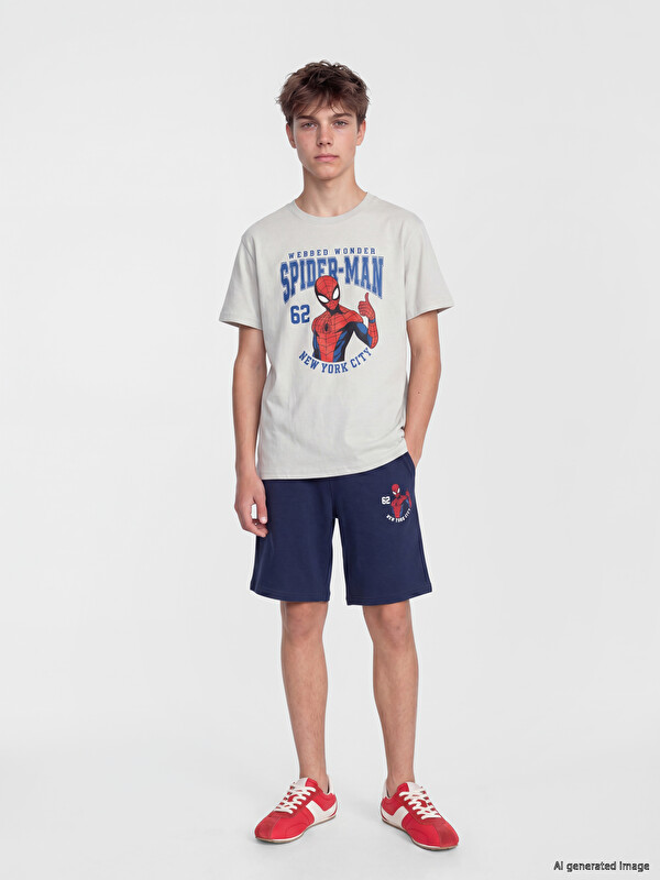LCW Kids Spider-Man Printed Boys' Shorts Set