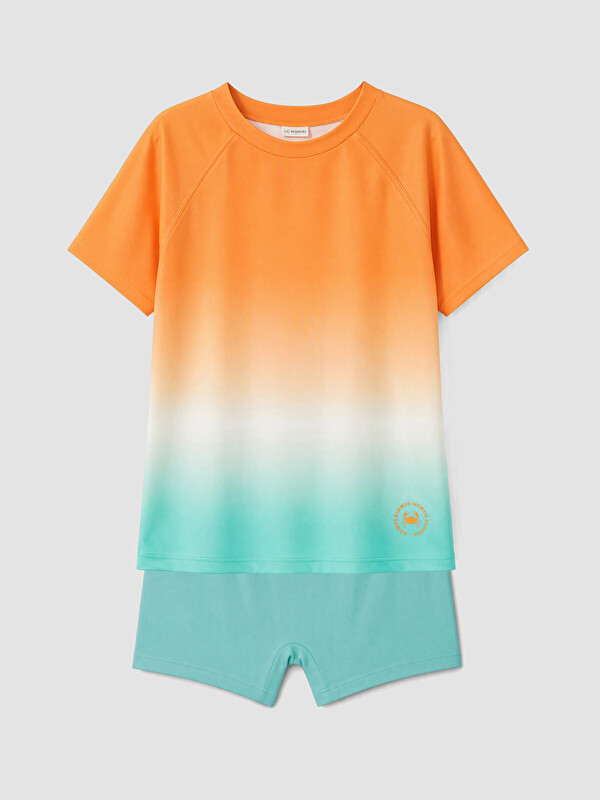 LCW Kids Batik Desenli Erkek Çocuk Mayo Takımı
