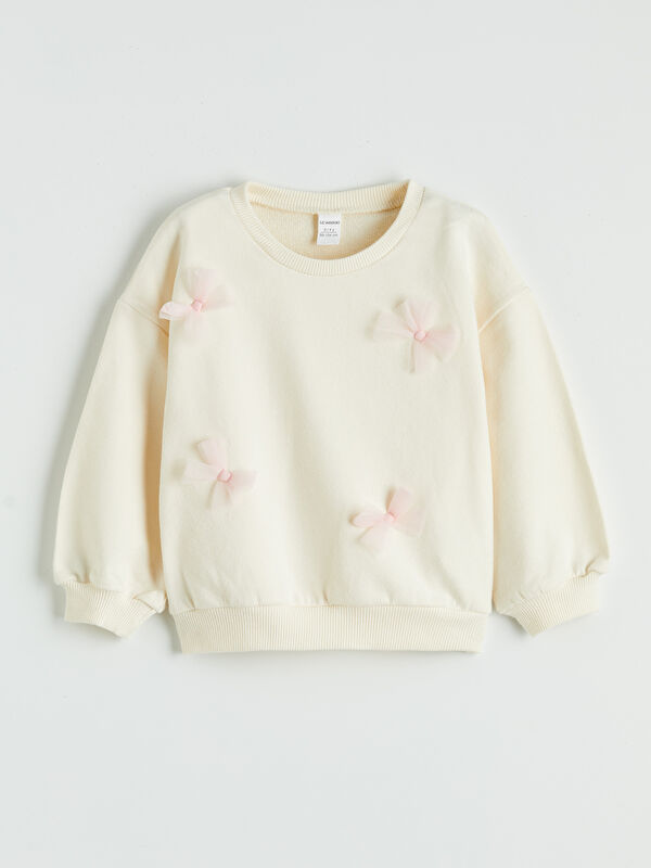 LCW Kids Fiyonk Detaylı Kız Çocuk Sweatshirt
