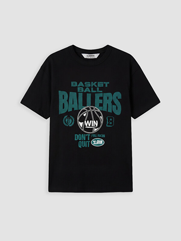 LCW Kids Boy Black T-Shirt