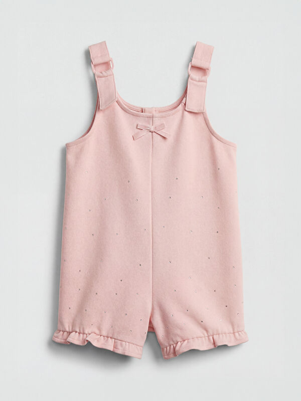 LCW Kids Fiyonklu Kız Çocuk Taşlı Salopet