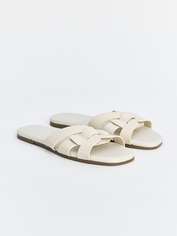 LCW STEPS Woman Ecru Sliders