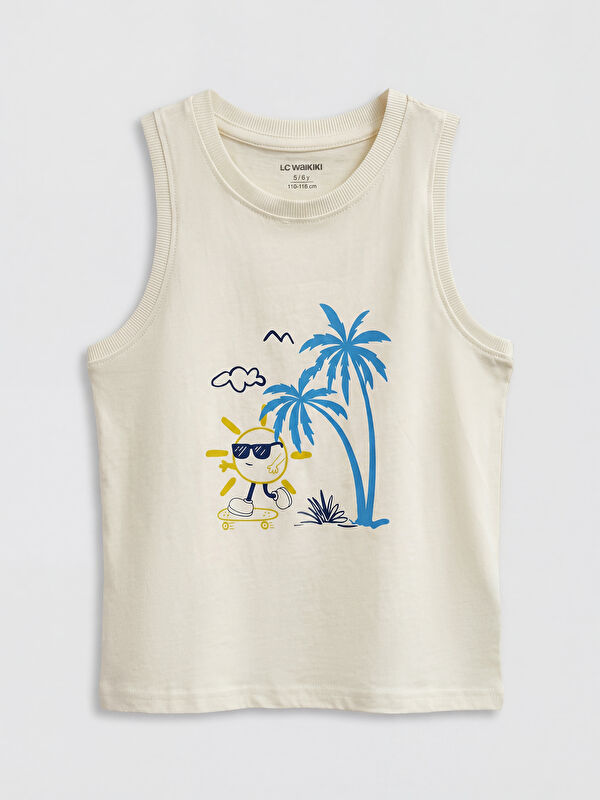 LCW baby Crew Neck Printed Boys' Tank Top