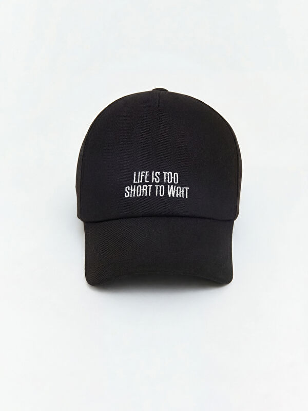 LCW ACCESSORIES Yazı Baskılı Kız Çocuk Kep Şapka