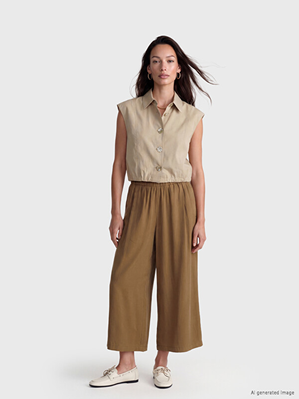 LCWAIKIKI Classic Elastic Waist Modal Blend Women's Trousers