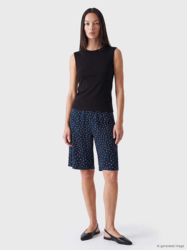 LCWAIKIKI Basic High Waist Polka-dotted Women's Culottes