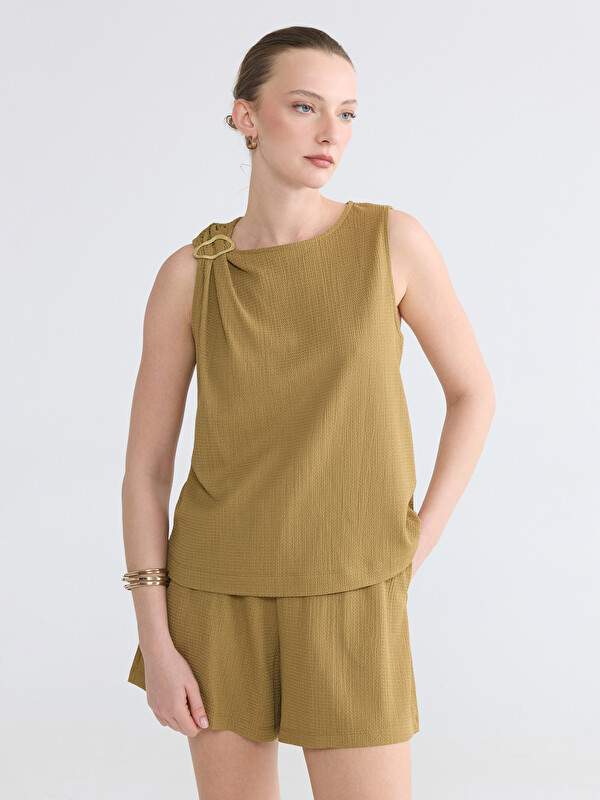 LCW EVERYDAY Nabrana bluza sa okruglim izrezom