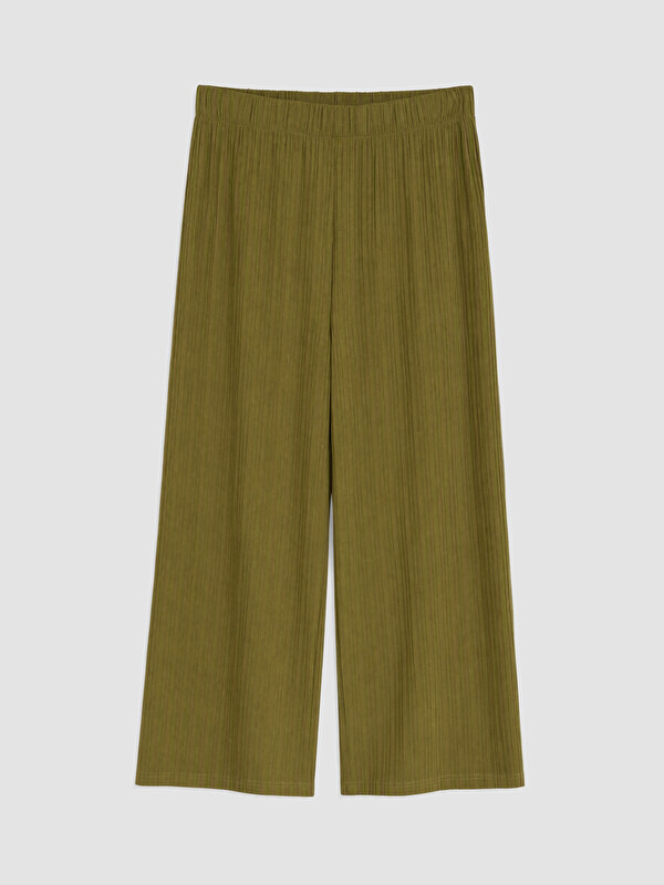 LCWAIKIKI Basic Woman Khaki Capri Trousers