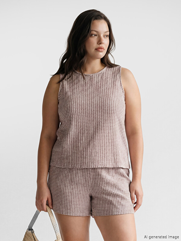 LCWAIKIKI Basic Crew Neck Patterned Blouse