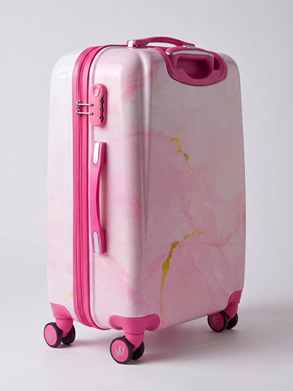LCW JOY Marble Patterned Medium Size Suitcase