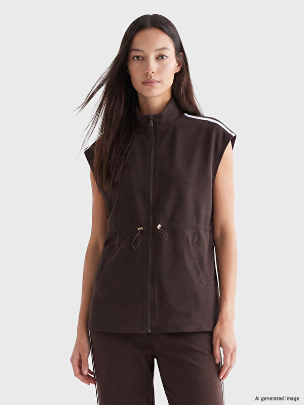 LCW Modest Dik Yaka Oversize Kadın Yelek