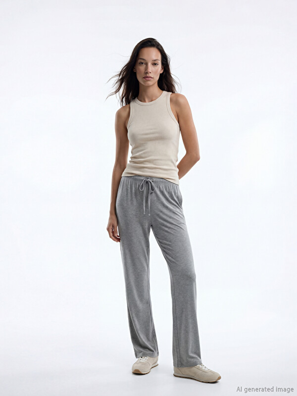LCW ECO Bas de pyjama femme à taille élastiquée