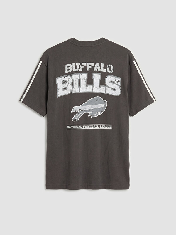 XSIDE Antrasit Oversize NFL Baskılı Erkek Tişört - S6MC67Z8-4RZ | LCW