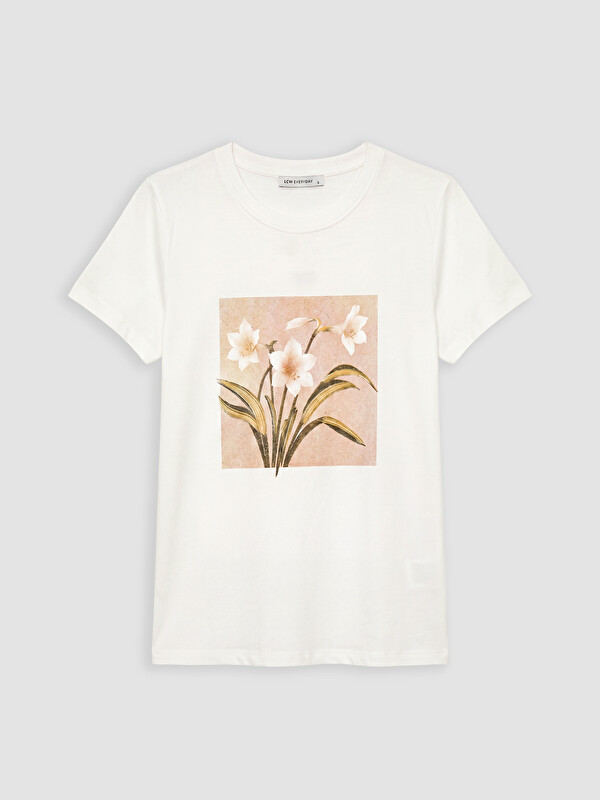 LCW EVERYDAY Crew Neck Floral Printed Women's T-Shirt