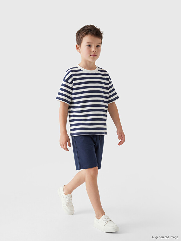 LCW Kids Striped Boys' Shorts Set