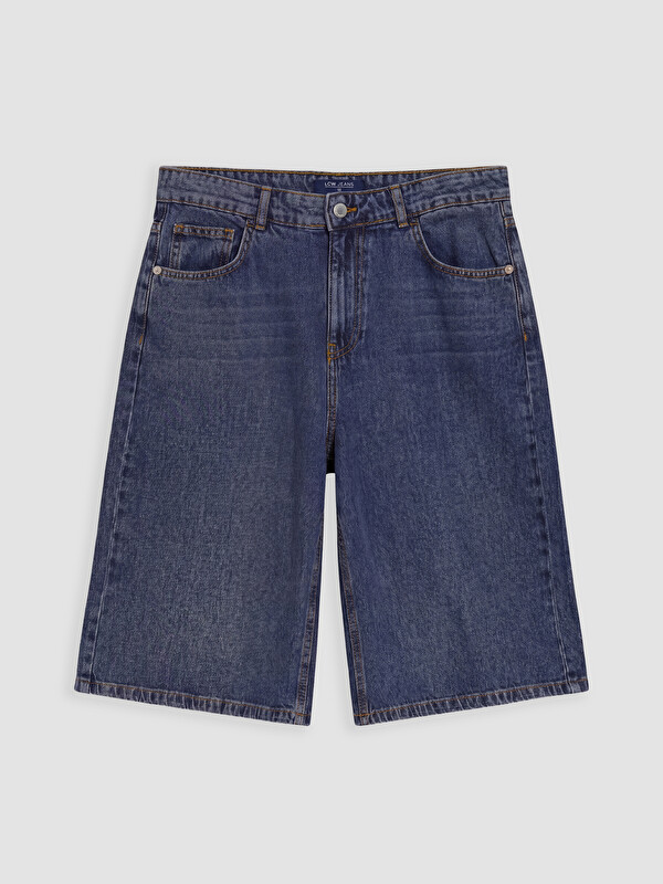 LCW Jeans شورت جينز برمودا بقصة مناسبة للنساء