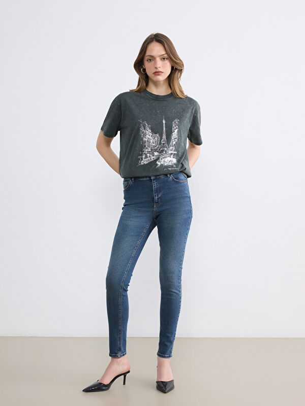 LCW Jeans Yüksek Bel Süper Skinny Fit Kadın Jean Pantolon