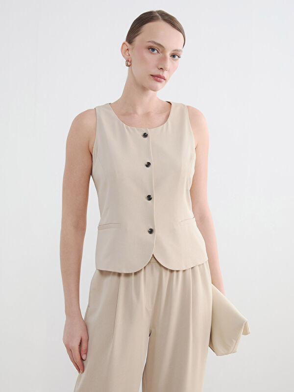 LCW STUDIO Woman BEIGE Suit Waistcoat