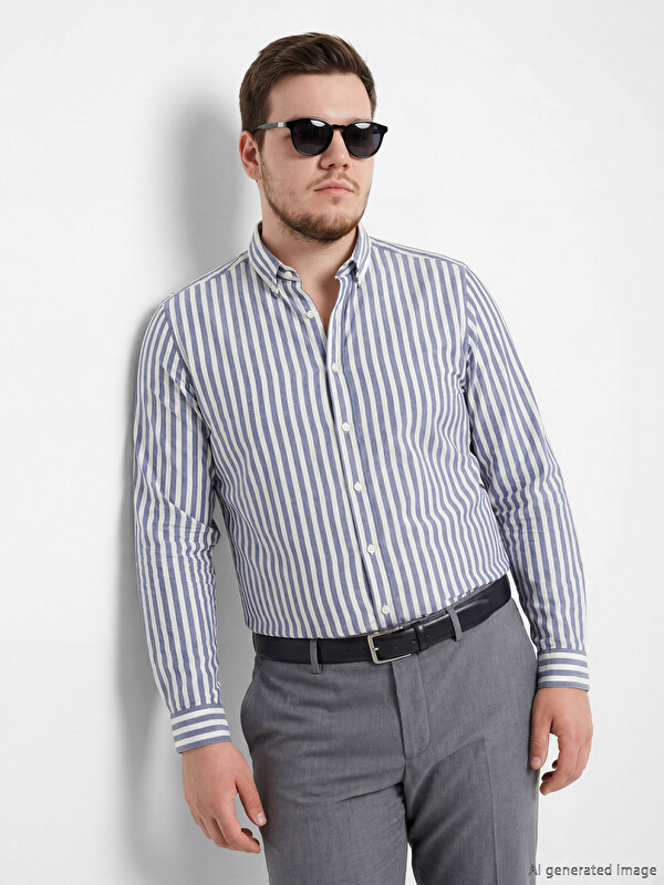 SOUTHBLUE Regular Fit Çizgili Erkek Gömlek
