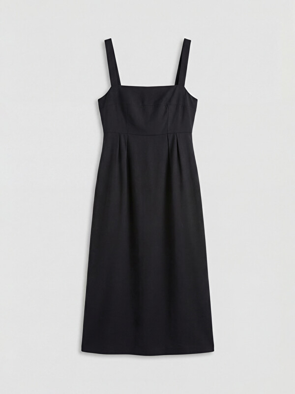 LCW Vision Square Neck Poplin Women's Dress