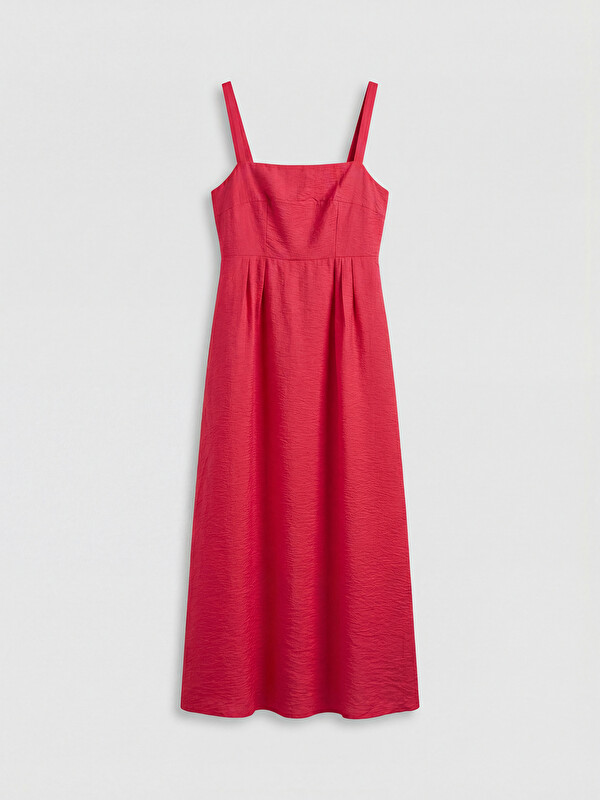 LCW Vision Square Neck Women's Poplin Dress