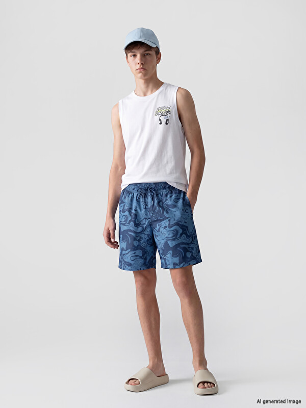 LCW Kids Short de bain imprimé pour garçons