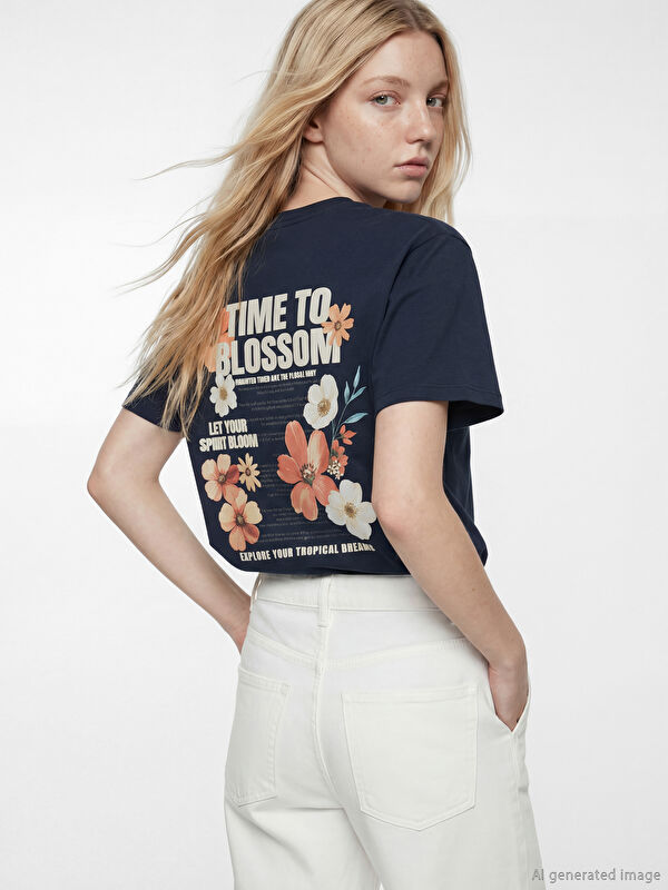 XSIDE Frau DUNKELBLAU T-shirt