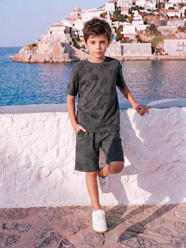 LCW Kids Σορτς Μπερμούδα με Εκτύπωση για αγόρια