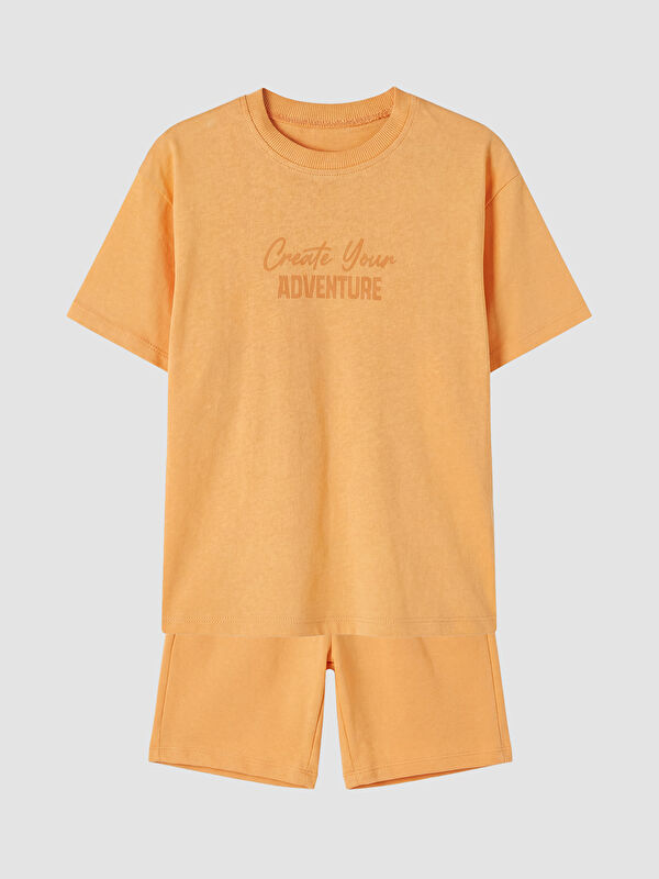 LCW Kids Baskılı Erkek Çocuk Şortlu Takım