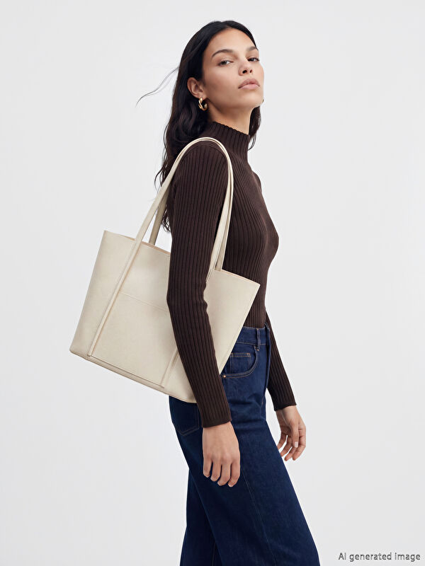 LCW ACCESSORIES Deri Görünümlü Kadın Omuz Çantası ve El Çantası