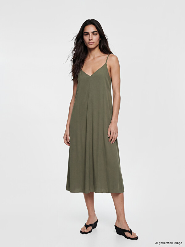 LCW Vision Woman Khaki Dress