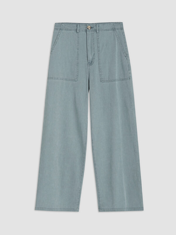 LCW Jeans Yüksek Bel Wideleg Kadın Jean Pantolon
