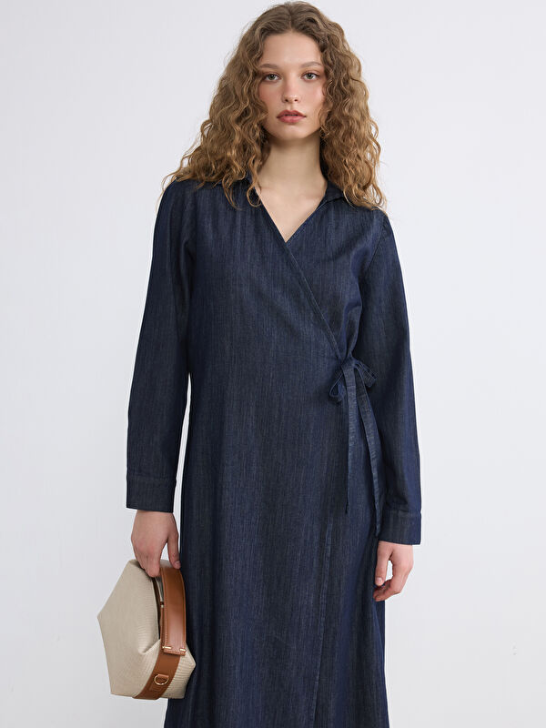 LCW Modest Kruvaze Yaka Jean Elbise