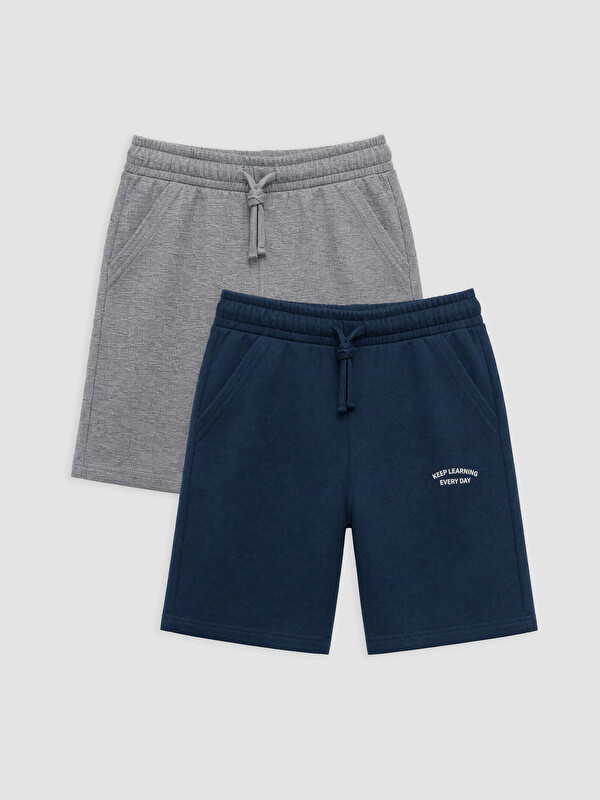 LCW Kids Printed Boys' 2 Pack Shorts Set