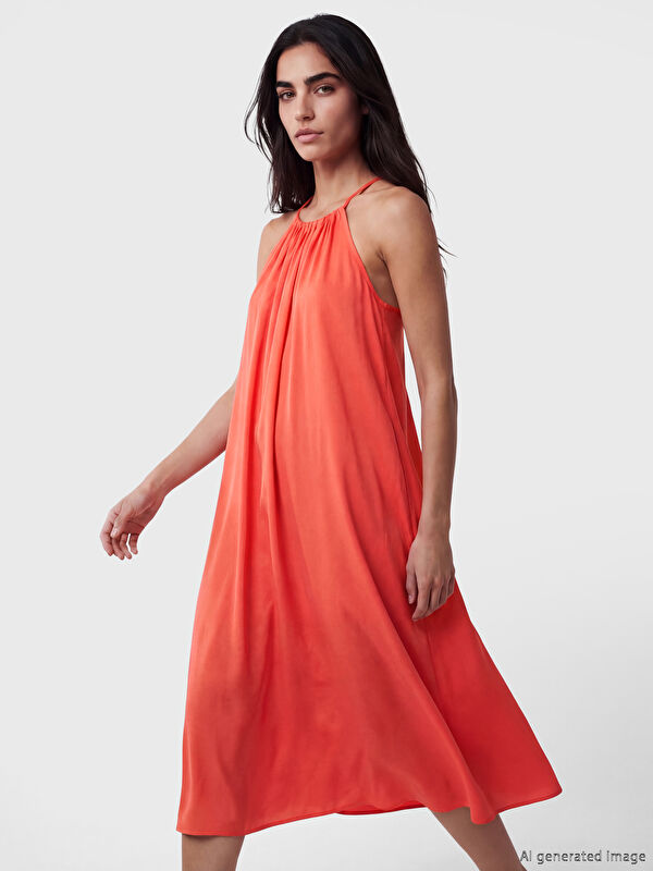 LCW Vision Halter Neck A-Line Dress