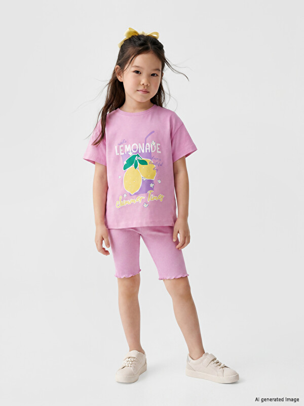 LCW Kids Fitilli Kız Çocuk Kısa Tayt